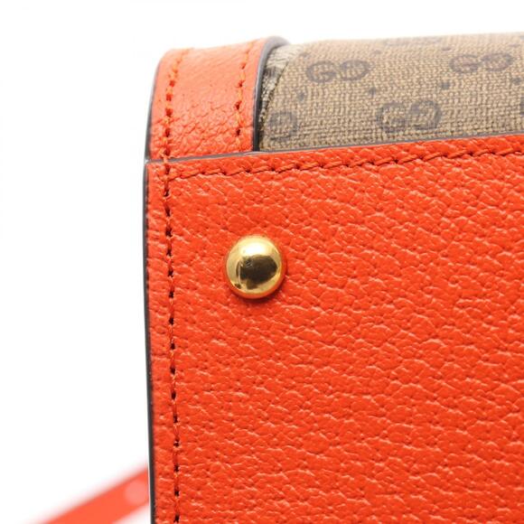 Gucci Diana GG Supreme Handbag Canvas Leather Beige Tan Red - Picture 5 of 5